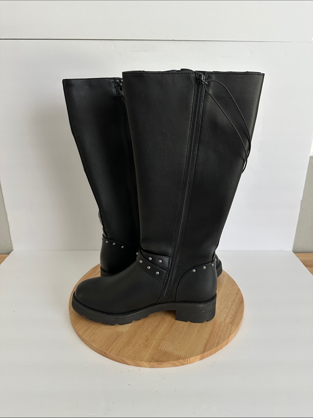 Arizona Jean Co Womens Tracy Block Heel Motorcycle Boots - Picture 3 of 6